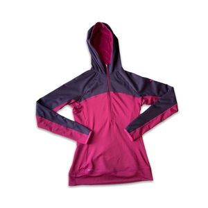 Nike Pro Hyperwarm Shield 1/2 Zip Purple Hoodie, Medium